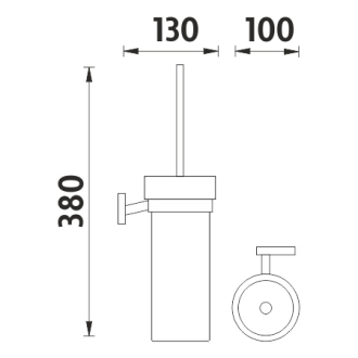 Nimco Keira KE 22094W-26 Toaletná WC kefa chróm