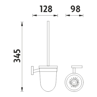 Nimco Keira KE 22094WN-26 Toaletná WC kefa chróm