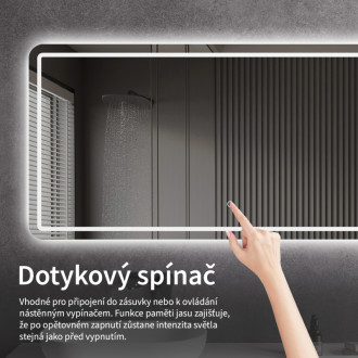 CERANO - Kúpeľňové LED zrkadlo Retano - 100x70 cm