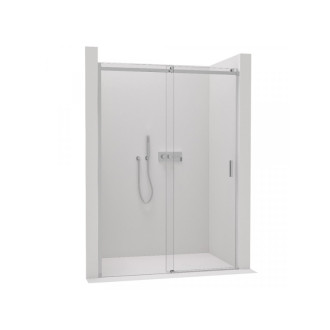 CERANO - Sprchové posuvné dvere Santoro Ľ/P - 8 mm - chróm, transparentné sklo - 130x195 cm
