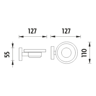 Nimco Unix UN 13059W-26 Mydelnička chróm