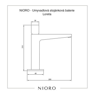 CERANO - Umývadlová stojanková batéria Loreta - vysoká - chróm