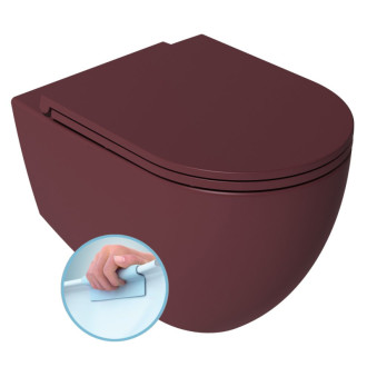 INFINITY závesná WC misa, Rimless, 36,5x53cm, maroon red 10NF02004-2R