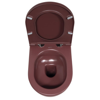 INFINITY závesná WC misa, Rimless, 36,5x53cm, maroon red 10NF02004-2R