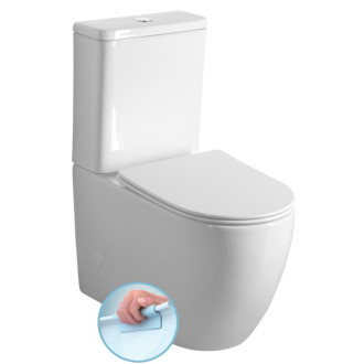 INFINITY WC kombi, Rimless, spodný/zadný odpad, biela PC105WR