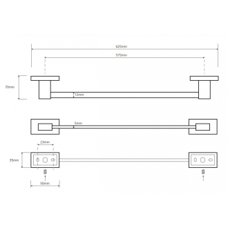 BEMETA PLAZA: Držiak uterákov 575 mm 118104042