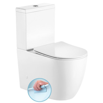 INFINITY WC kombi, Rimless, spodný/zadný odpad, biela PC105WR