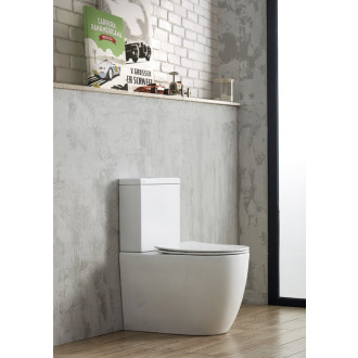 INFINITY WC kombi, Rimless, spodný/zadný odpad, biela PC105WR