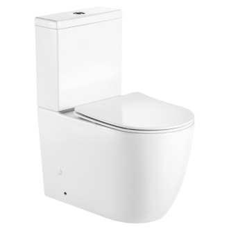 INFINITY WC kombi, Rimless, spodný/zadný odpad, biela PC105WR