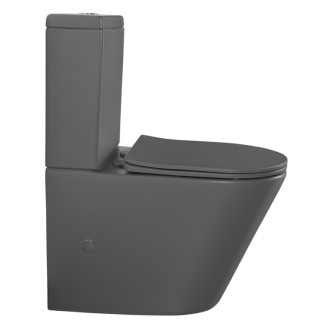 PACO WC kombi, Rimless, spodný/zadný odpad, sivá mat PC1012WRGR