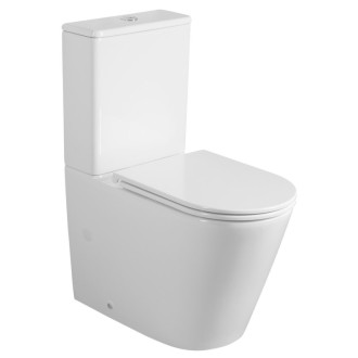 AVIS WC kombi, Vortex Rimless, spodný/zadný odpad, biela PC106V