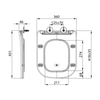 IMALA WC sedátko, SLIM, Soft Close, Easy Take, biela PCS107