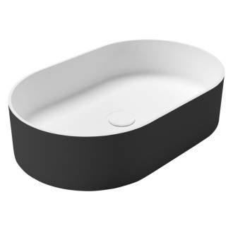 THIN umývadlo na dosku, Rockstone, 55x35cm, carina/biela mat WN205-41