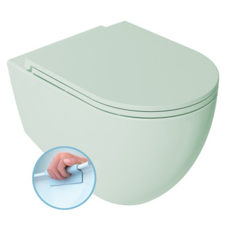 INFINITY závesná WC misa, Rimless, 36,5x53cm, zelená mint 10NF02004-2T