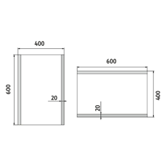 Nimco Séria 11000 ZP 11000 LED zrkadlo 400x600 rám hliníkový