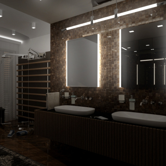 Nimco Séria 11000 ZP 11000 LED zrkadlo 400x600 rám hliníkový