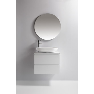 CERANO - Kúpeľňová skrinka Carole s doskou pod umývadlo - 18 mm - biela matná - 61x49,8x46,5 cm