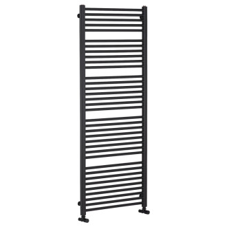 CERANO - Kúpeľňový radiátor Alberto - bočné pripojenie - 999W - čierna matná - 1660x650 mm