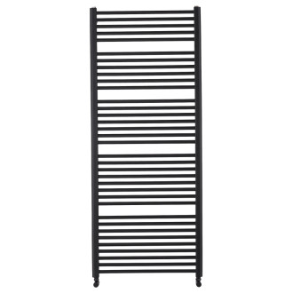 CERANO - Kúpeľňový radiátor Alberto - bočné pripojenie - 999W - čierna matná - 1660x650 mm