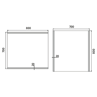 NIMCO LED zrkadlo 800x700 ZP 12003