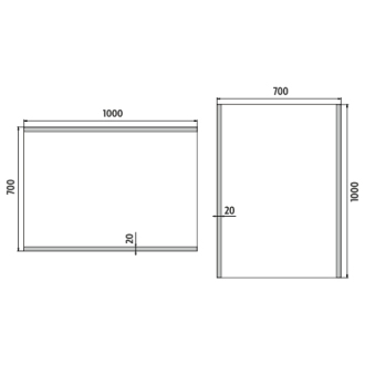 Nimco Séria 12000 ZP 12004 LED zrkadlo 1000x700 rám hliníkový