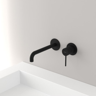 ULTRAMIX podomietková dvojprvková umývadlová batéria, hubica 16cm, čierna mat UT118B