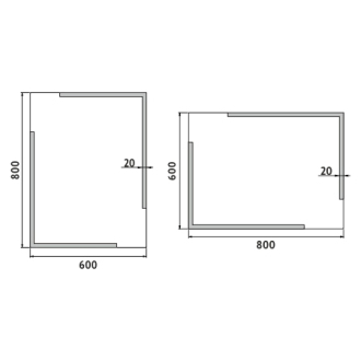 Nimco Séria 14000 ZP 14002 LED zrkadlo 600x800 rám hliníkový