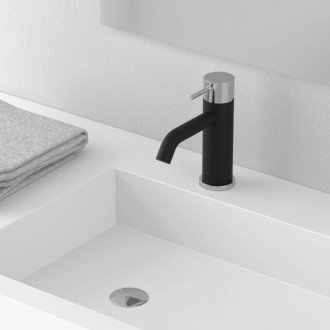 ULTRAMIX stojanková umývadlová batéria bez výpuste, čierna mat/chróm UT002BC