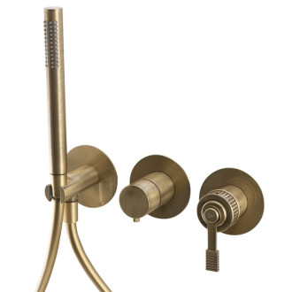 VERSI podomietková sprchová/vaňová batéria s ručnou sprchou, 2 výstupy, bronz RV052/18