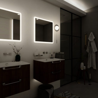 Nimco Séria 19000 ZP 19066 LED zrkadlo 600x600 rám hliníkový