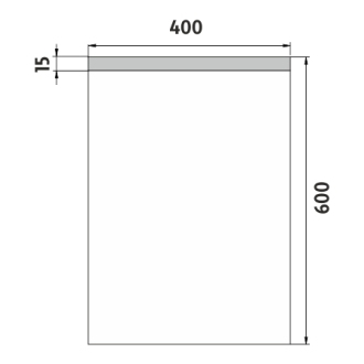 Nimco Séria 8000 ZP 8000 LED zrkadlo 400x600 rám hliníkový