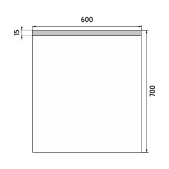 Nimco Séria 8000 ZP 8002 LED zrkadlo 600x700 rám hliníkový
