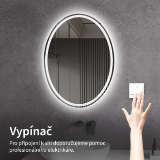 CERANO - Kúpeľňové LED zrkadlo Cielo - 60x80 cm