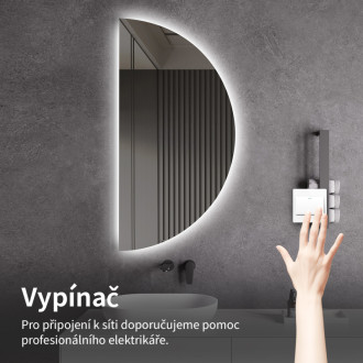 CERANO - Kúpeľňové LED zrkadlo Mare - 50x100 cm