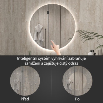 CERANO - Kúpeľňové LED zrkadlo Verido - Ø 80 cm