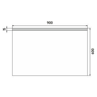 Nimco Séria 8000 ZP 8019 LED zrkadlo 900x600 rám hliníkový