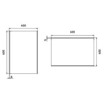 Nimco Séria 9000 ZP 9000 LED zrkadlo 400x600 rám hliníkový