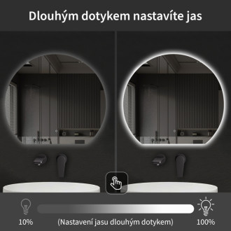 CERANO - Kúpeľňové LED zrkadlo Rondo - Ø 120 cm - ROZBALENÉ