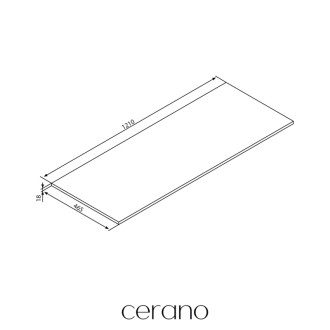 CERANO - Doska pod umývadlo Navira Slim - biela matná - 121x46,5x1,8 cm - 2. AKOSŤ