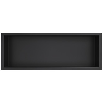 CERANO - Zápustná polička / nika s okrajom do obkladu - čierna matná - 60x20x10 cm