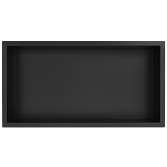 CERANO - Zápustná polička / nika s okrajom do obkladu - čierna matná - 60x30x10 cm