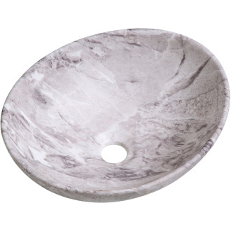 CERANO - Umývadlo keramické Marbelo - na dosku - mramor - 41x33 cm