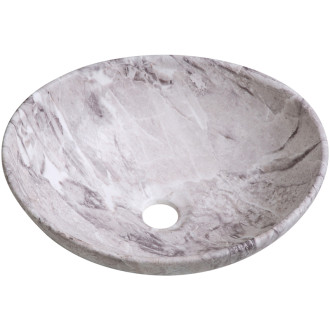 CERANO - Umývadlo keramické Marbelo - na dosku - mramor - 41x33 cm