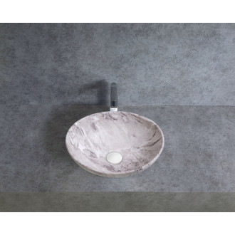 CERANO - Umývadlo keramické Marbelo - na dosku - mramor - 41x33 cm