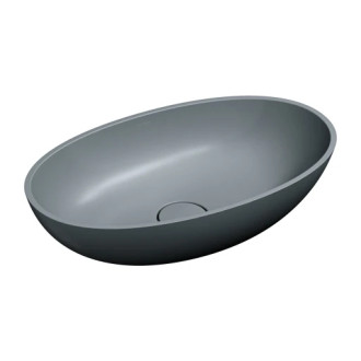 Omnires SHELL M+ umývadlo na dosku, 60 x 35 cm, matná popolavo šedá SHELLUNAG