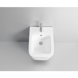 CERANO - Závesný bidet Forte - biela lesklá - 36x51 cm