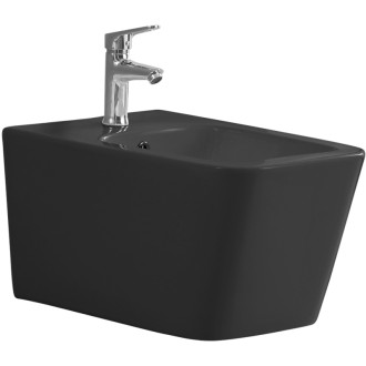 CERANO - Závesný bidet Forte - čierna matná - 36x51 cm