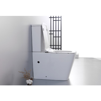 CERANO - WC kombi Bruno, Rimless + UF sedátko - biela lesklá - 64x36 cm