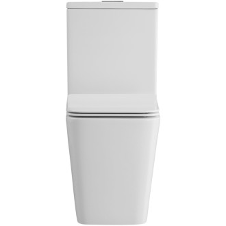 CERANO - WC kombi Bruno, Rimless + UF sedátko - biela lesklá - 64x36 cm