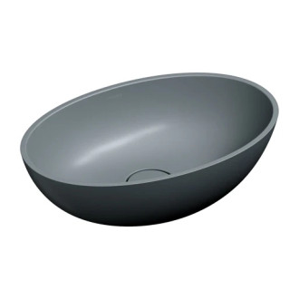 Omnires SHELL umývadlo M+, 50 x 32 cm, matná popolavo šedá SHELL500UNAG
